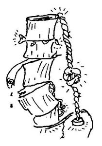 spine drawing with muscle-ropes