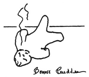 Knocked out trigger point - drawing by Bonnie Prudden