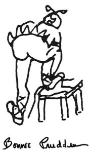 Dancer bending over by Bonnie Prudden