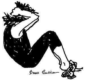 KW Psoas#2 Sit Ups drawing by Bonnie Prudden