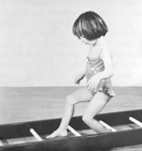 Bonnie Prudden - child walking on ladder