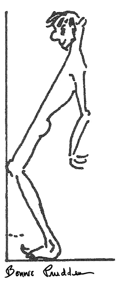 Heel Cord Flexibility Test Drawing by Bonnie Prudden