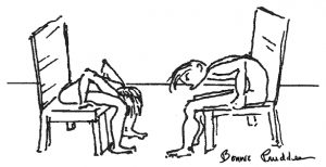 Supplement Back Flexibility Test drawing by Bonnie Prudden