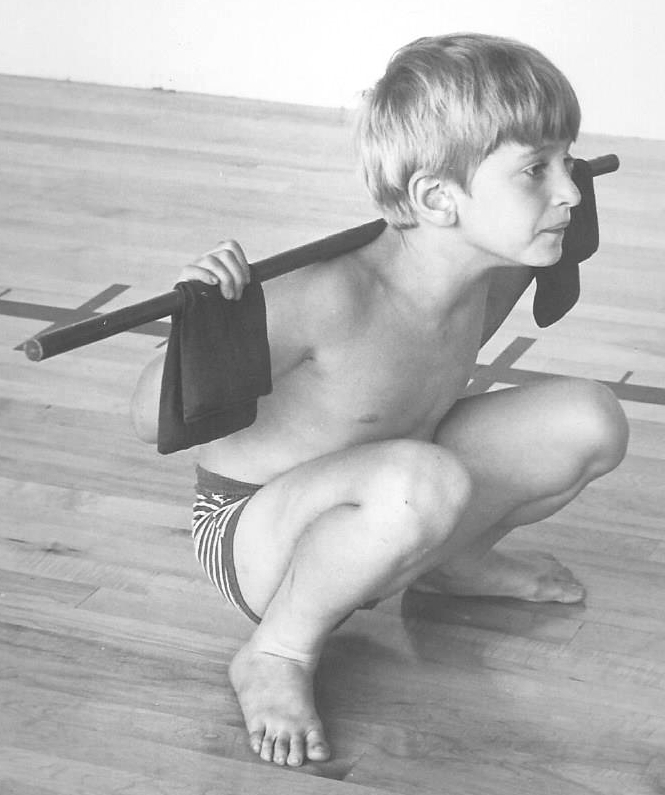 Weight bags on broomstick
