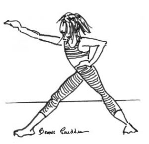 Drawing of Warm Up Exercises by Bonnie Prudden